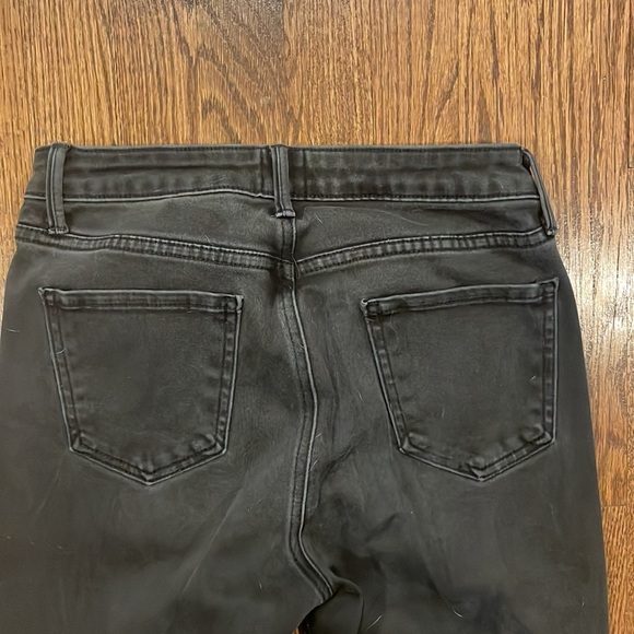 Just Black faded black womens skinny stretchy with raw hem jeans size 28 - Picture 9 of 10